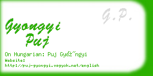 gyongyi puj business card